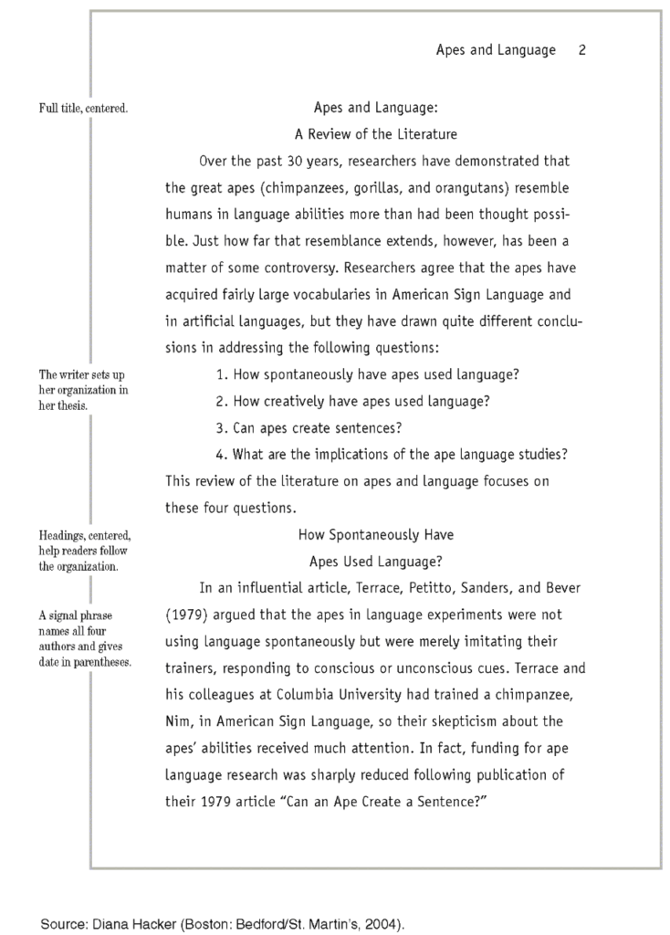 APA College Essay Format example 2